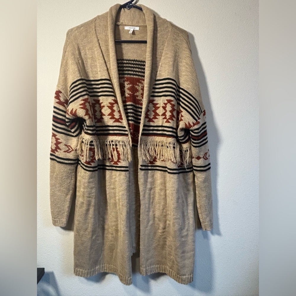 Maurice’s Women's Beige and Brown Patterned Sweater size 0X plus